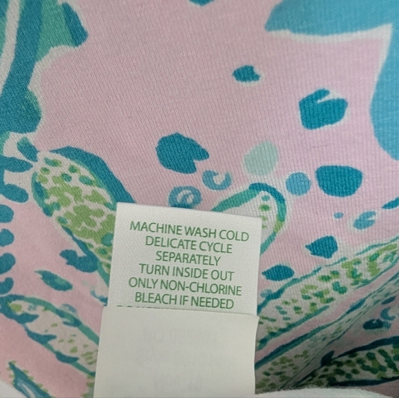 LILLY PULITZER Mini Sophie Dress Girls XL 12-14 Floral Ruffle Nautical Pink Blue - Picture 7 of 9